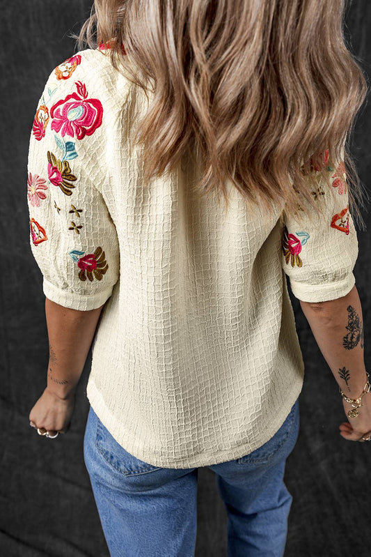 Floral Embroidered Blouse
