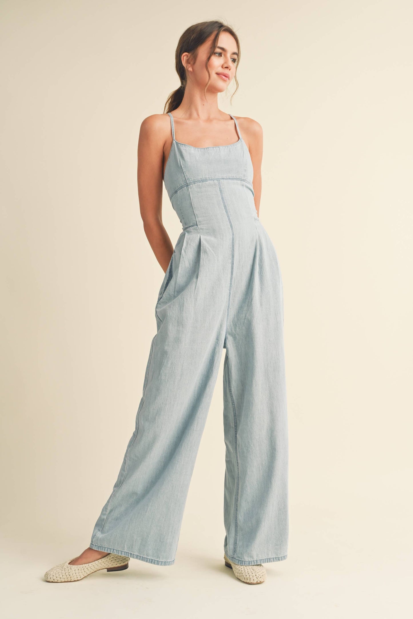 All Fun Denim Jumpsuit