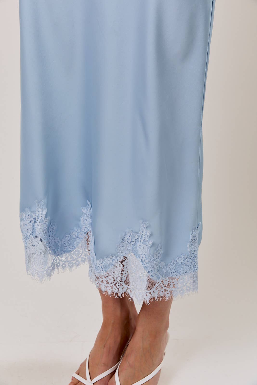 Powder Blue Midi Skirt