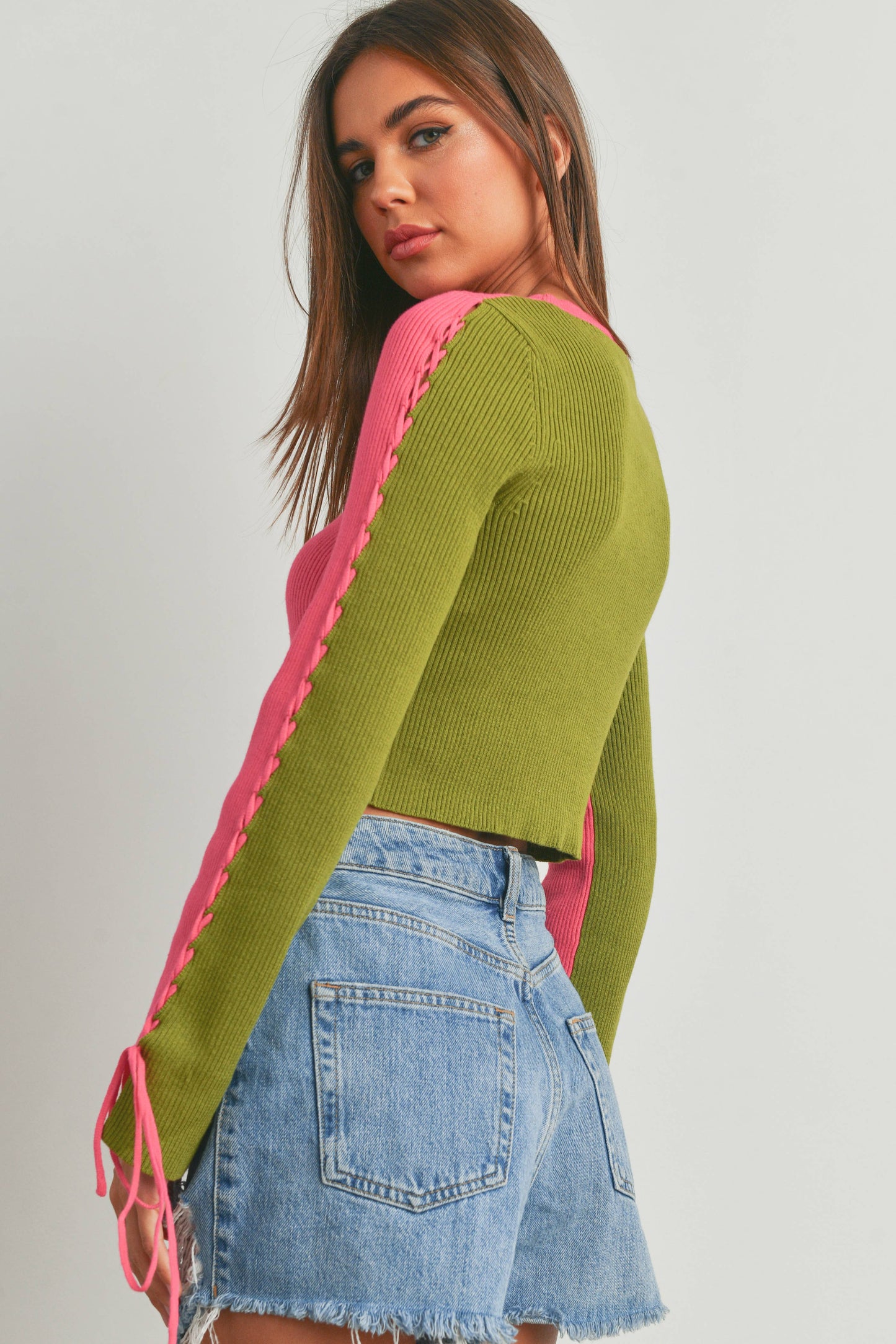 Guava Color-Block Long Sleeve