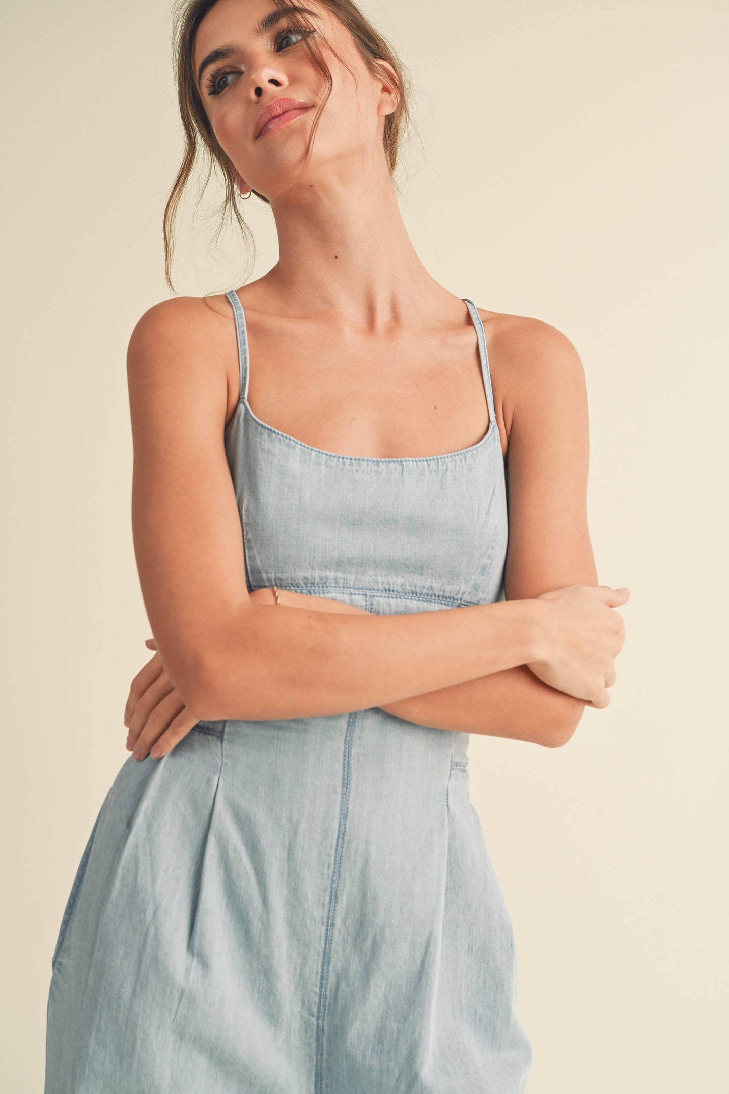 All Fun Denim Jumpsuit