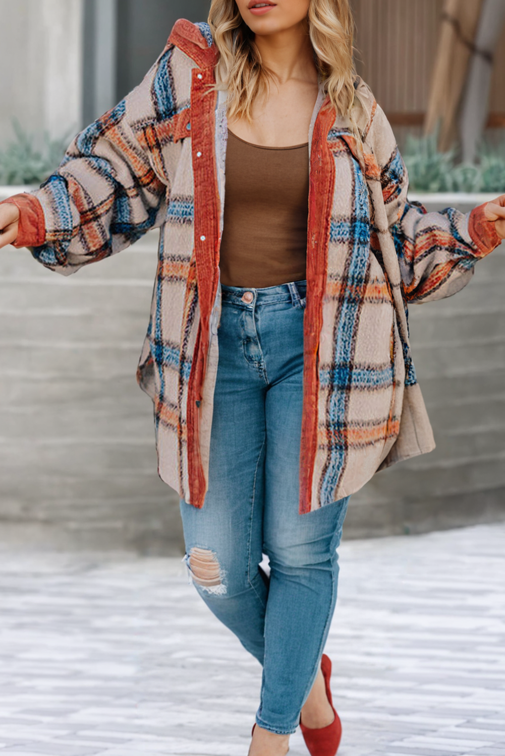 PLUS Plaid Jacket