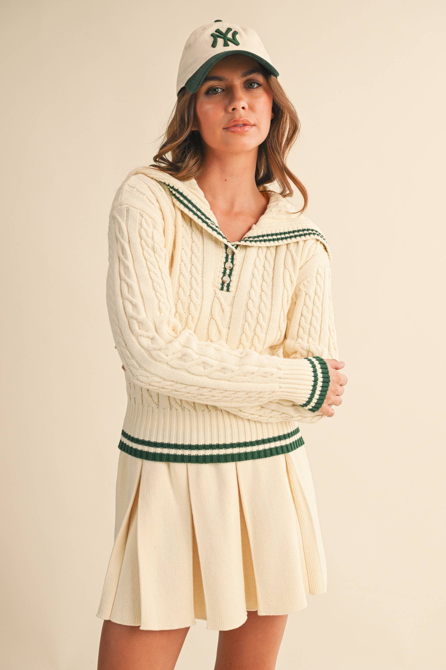 Sporty Pleated Skirt