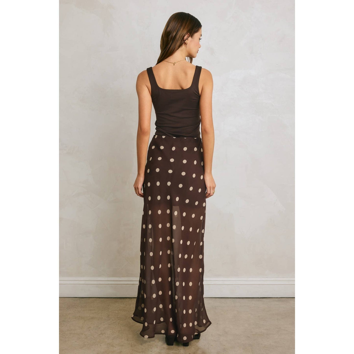 Polka Dot Maxi Skirt