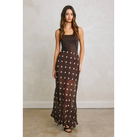 Polka Dot Maxi Skirt