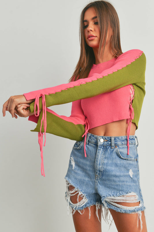 Guava Color-Block Long Sleeve