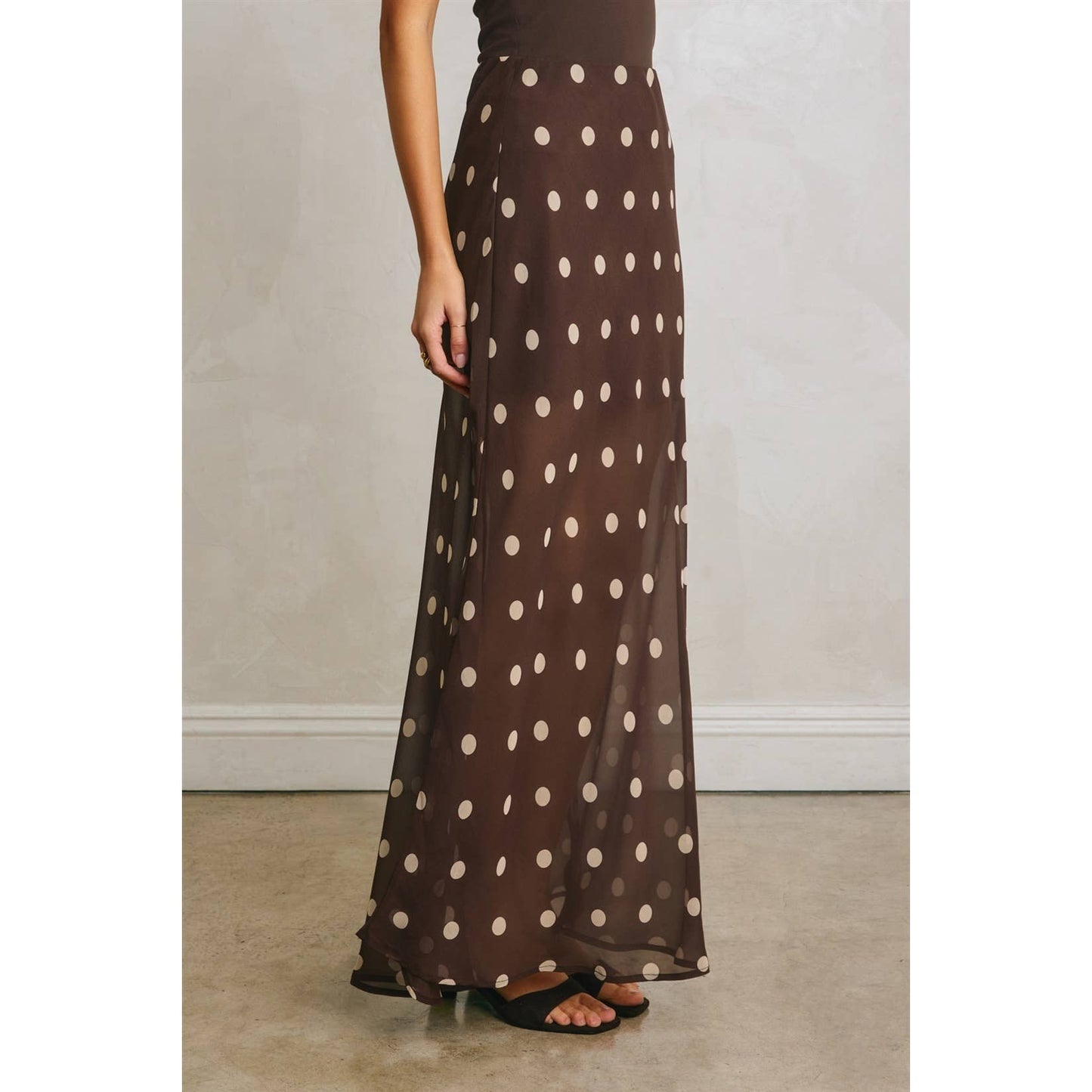 Polka Dot Maxi Skirt