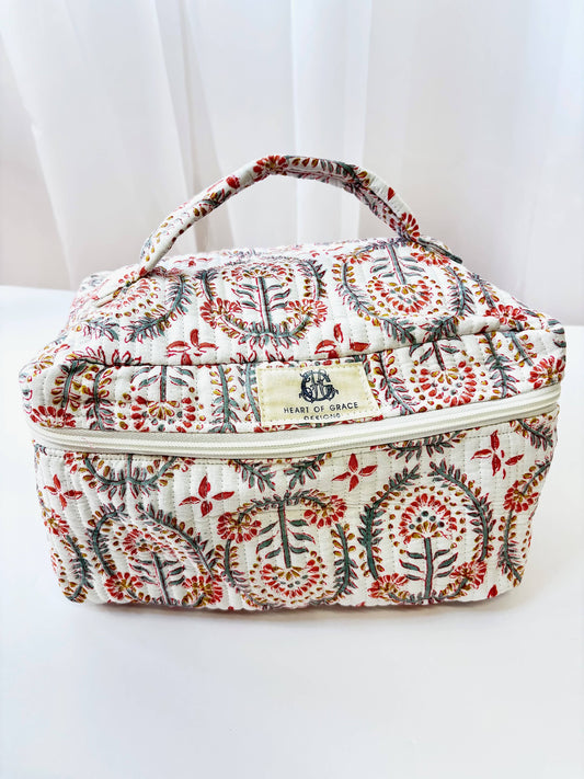 Sunset Isle Quilted Cosmetic