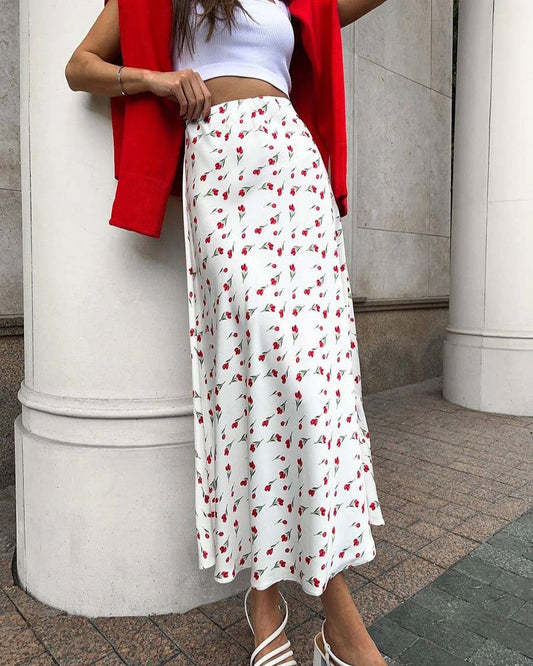 A-line cherry skirt