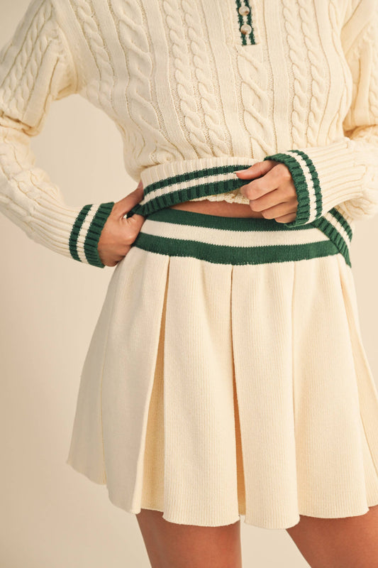 Sporty Pleated Skirt
