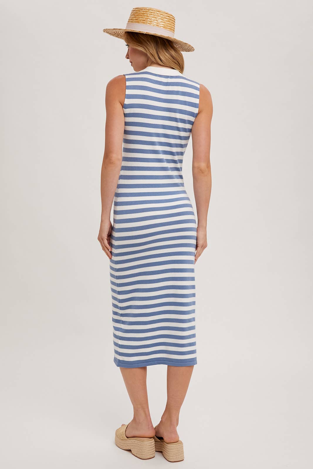 Coastal Breeze Striped Midi Dress