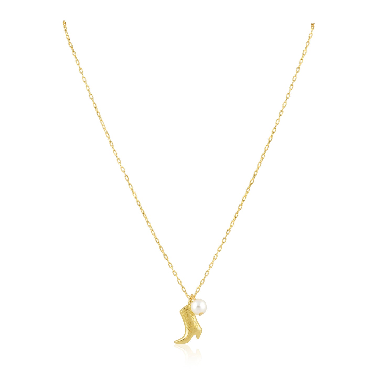 Boot N' Pearl Necklace