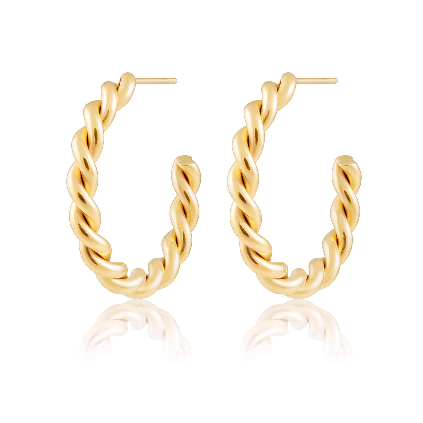 Twist Hoops: Gold