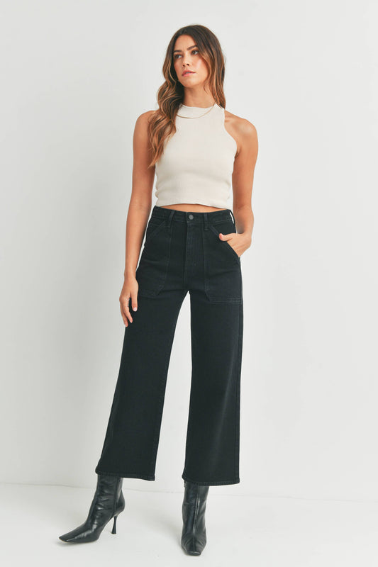 Cargo Pocket Wide Leg Jean