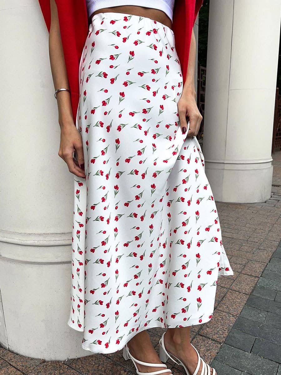 A-line cherry skirt